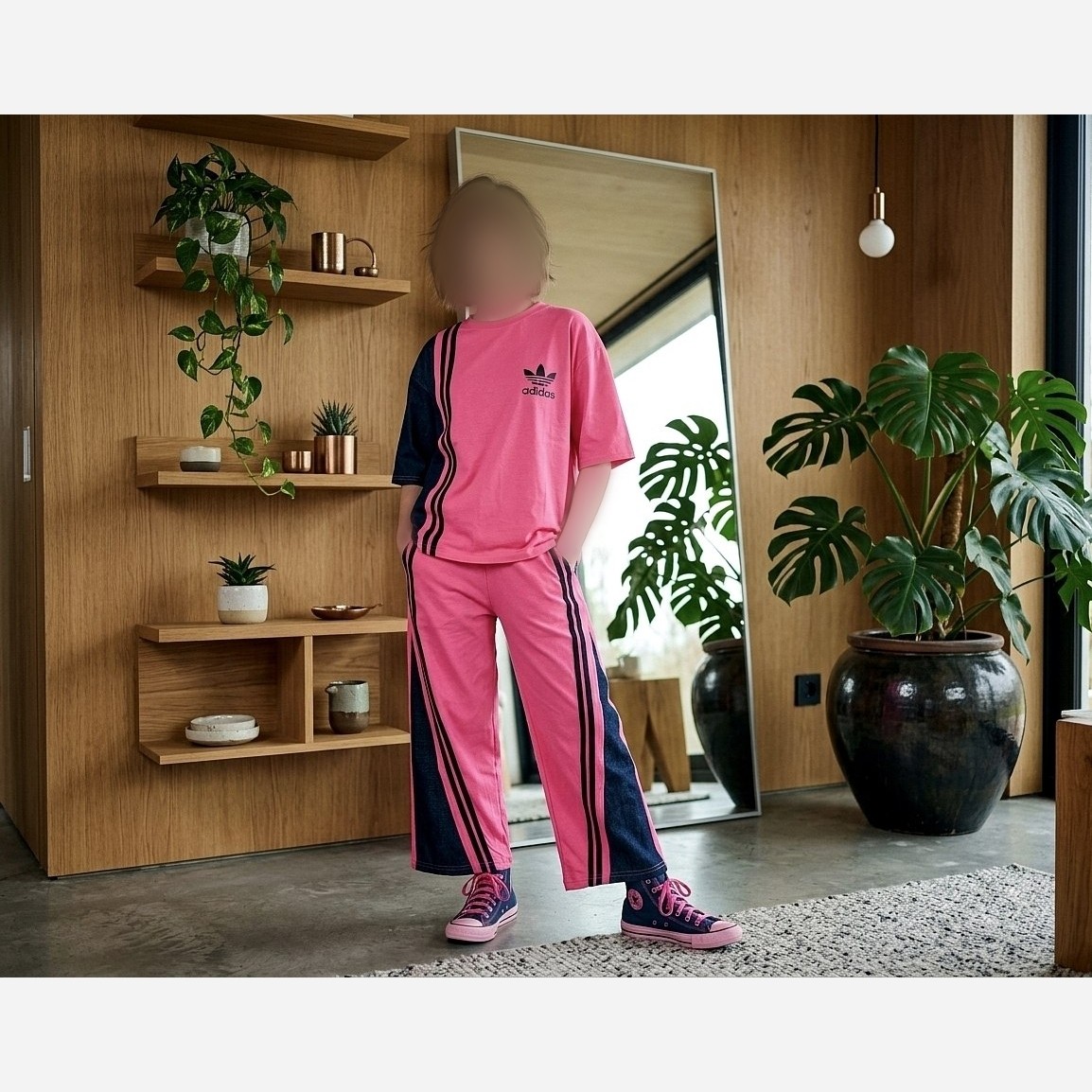 ست تیشرت و شلوار adidas آدیداس تیکه لی دمپا بگ دخترونه